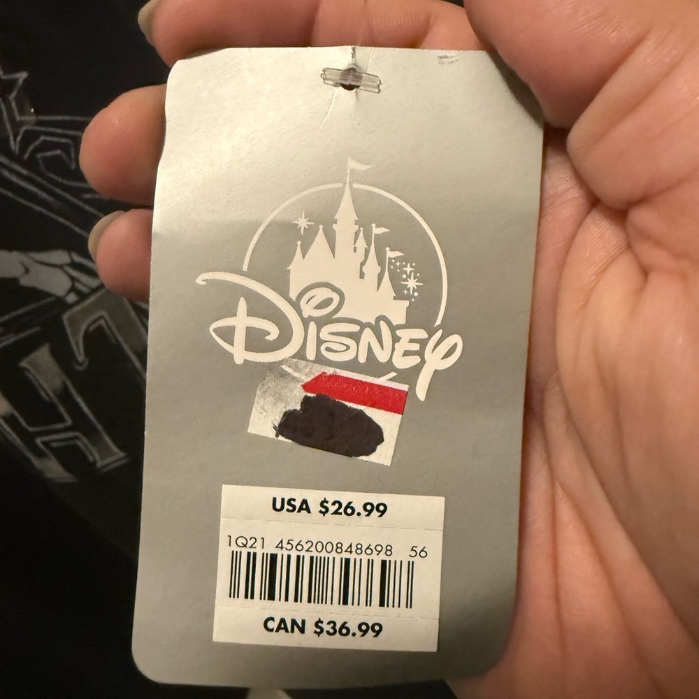 Disney Black Long Sleeve Tee with Gothic Jack Skellington Design size XL - Picture 5 of 7
